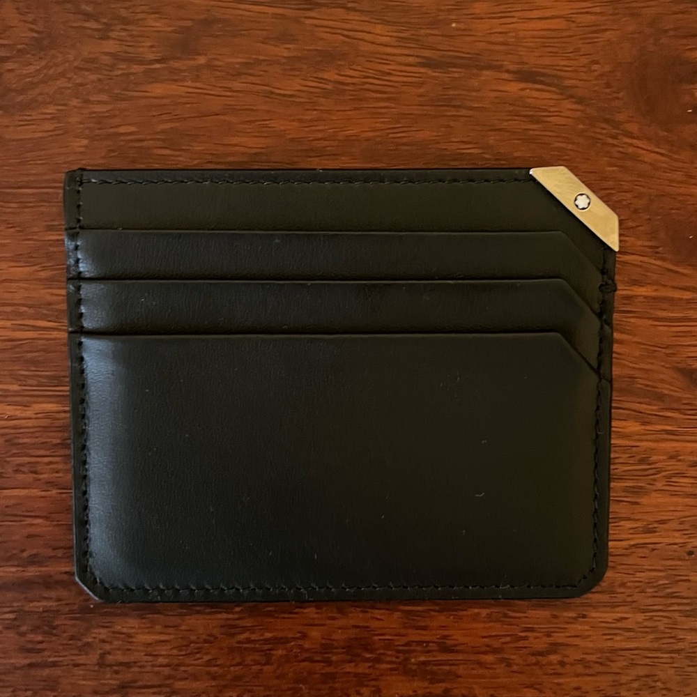 NWT Montblanc Urban Spirit Black Leather 6 CC Card Holder